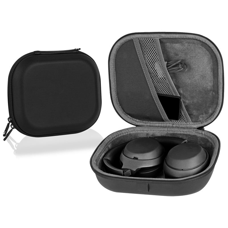 Linkidea Headphones Carrying Case Compatible with Sony WH-1000XM6, WH-1000XM4, WH1000XM3, WH-XB900N, MDR-1000X, Protective Hard Shell Travel Bag with Cable, Charger Storage (Black) - Image 1